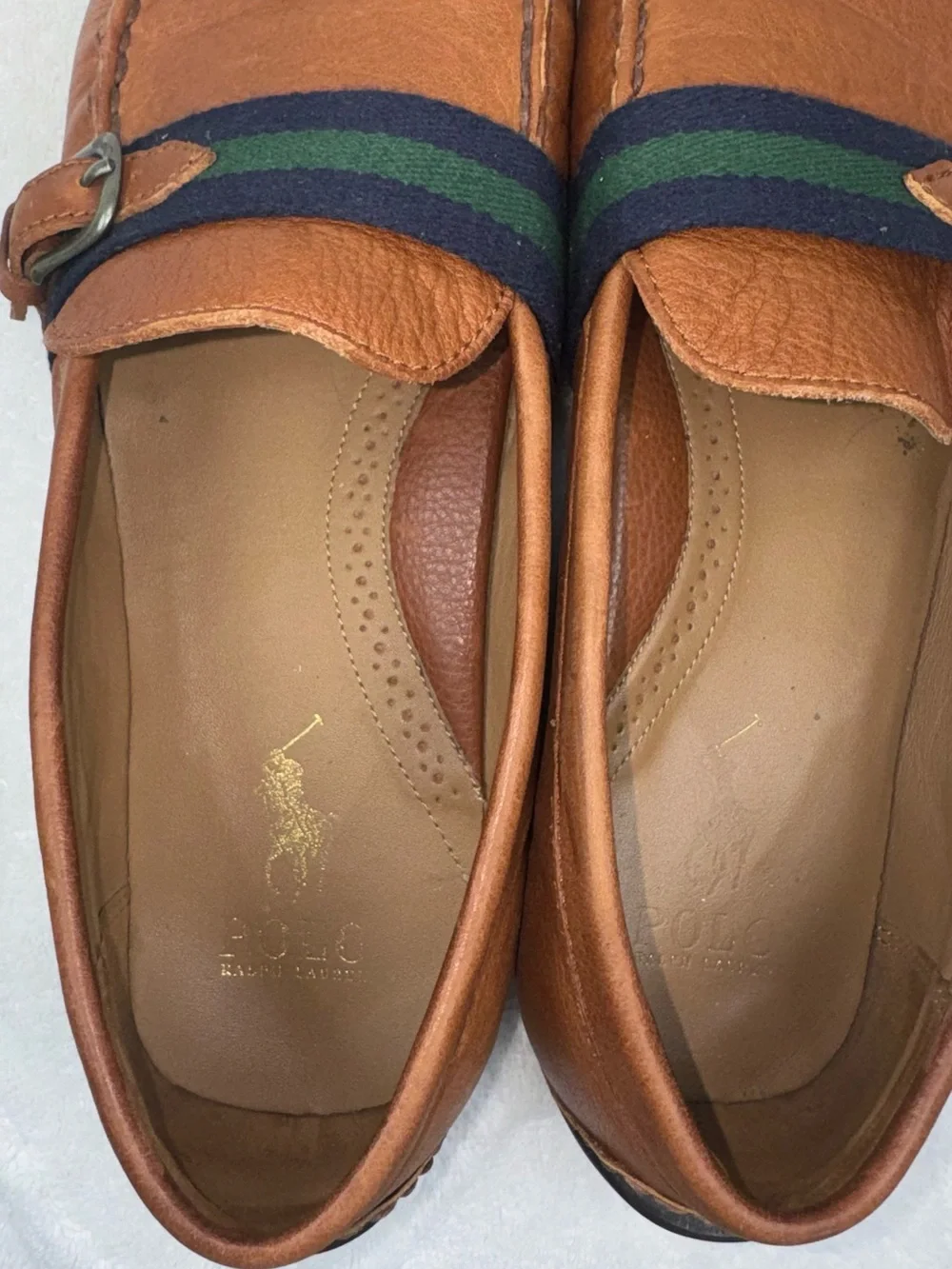 Polo Ralph Lauren Riali Driving Loafer, Smooth Leather, Polo Brown 12D in Box